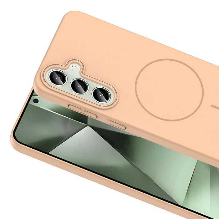 Samsung S24 FE Kılıf M-safe Şarj Özellikli Ruby Sert Kapak