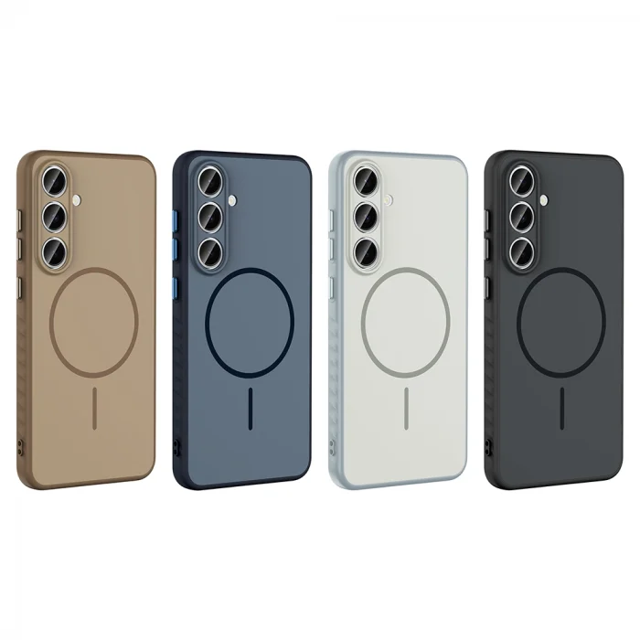 Samsung S24 FE Kılıf M-safe Şarj Özellikli Tea Kapak