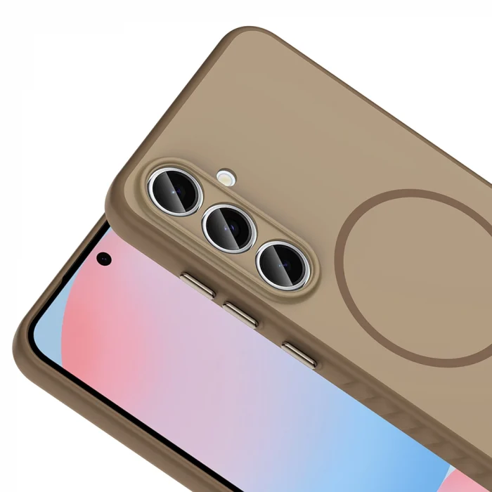 Samsung S24 FE Kılıf M-safe Şarj Özellikli Tea Kapak