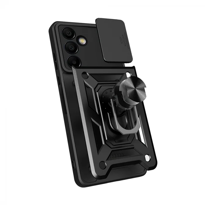 Samsung S24 FE Kılıf Magnetik Standlı Kamera Korumalı Sürgülü Vega Kapak