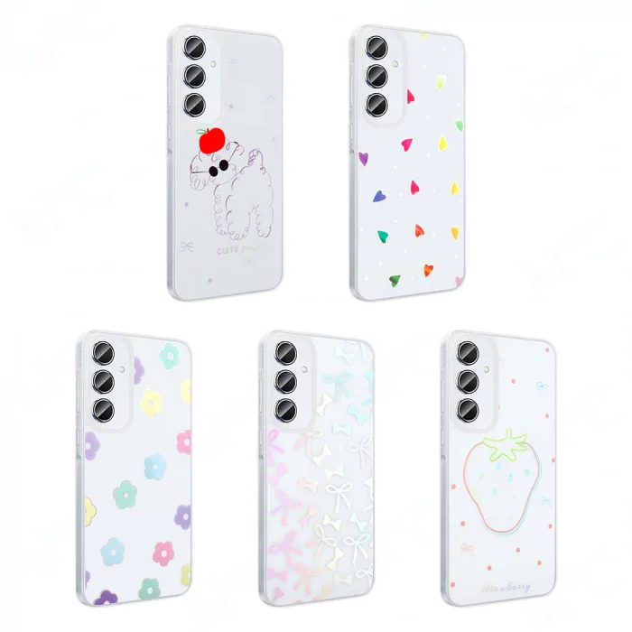 Samsung S24 FE Kılıf Şeffaf Figürlü Folk Sert Kapak