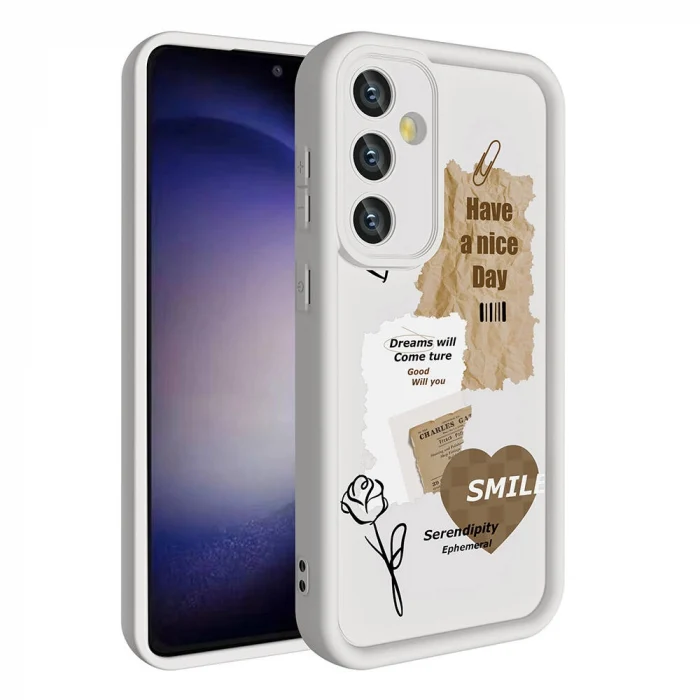 Samsung S24 Kılıf Kamera Korumalı Baskılı Arka Yüzey Klas Kapak