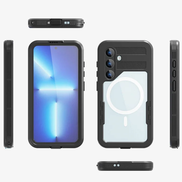 Samsung S24 Kılıf M-safe Şarj Özellikli 1-1 Su Geçirmez Kılıf