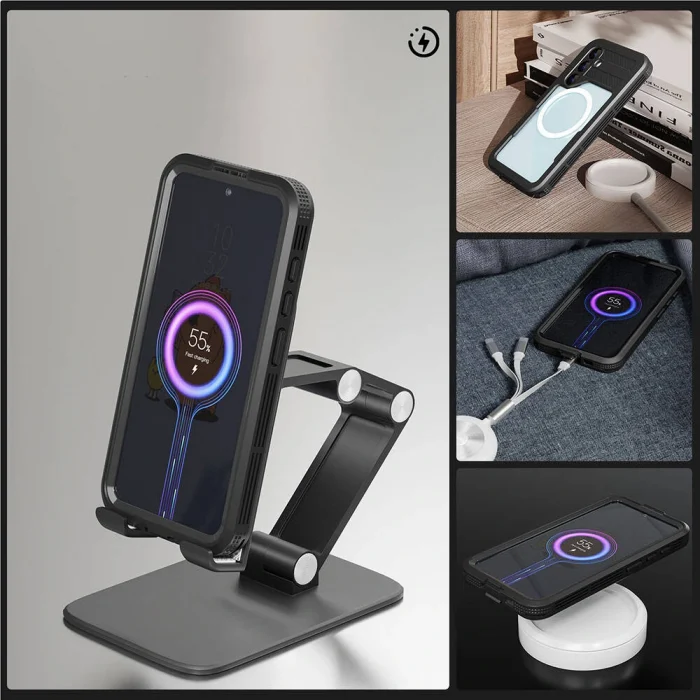 Samsung S24 Kılıf M-safe Şarj Özellikli 1-1 Su Geçirmez Kılıf