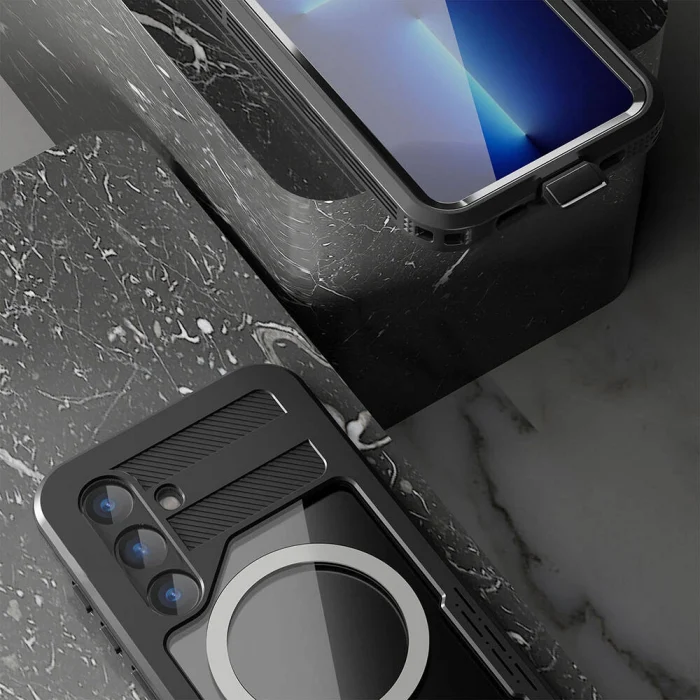 Samsung S24 Kılıf M-safe Şarj Özellikli 1-1 Su Geçirmez Kılıf