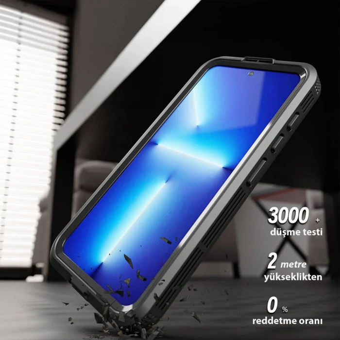 Samsung S24 Kılıf M-safe Şarj Özellikli 1-1 Su Geçirmez Kılıf