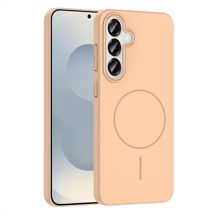 Samsung S24 Kılıf M-safe Şarj Özellikli Ruby Sert Kapak