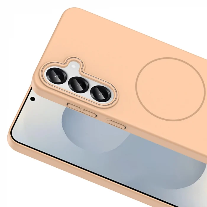 Samsung S24 Kılıf M-safe Şarj Özellikli Ruby Sert Kapak