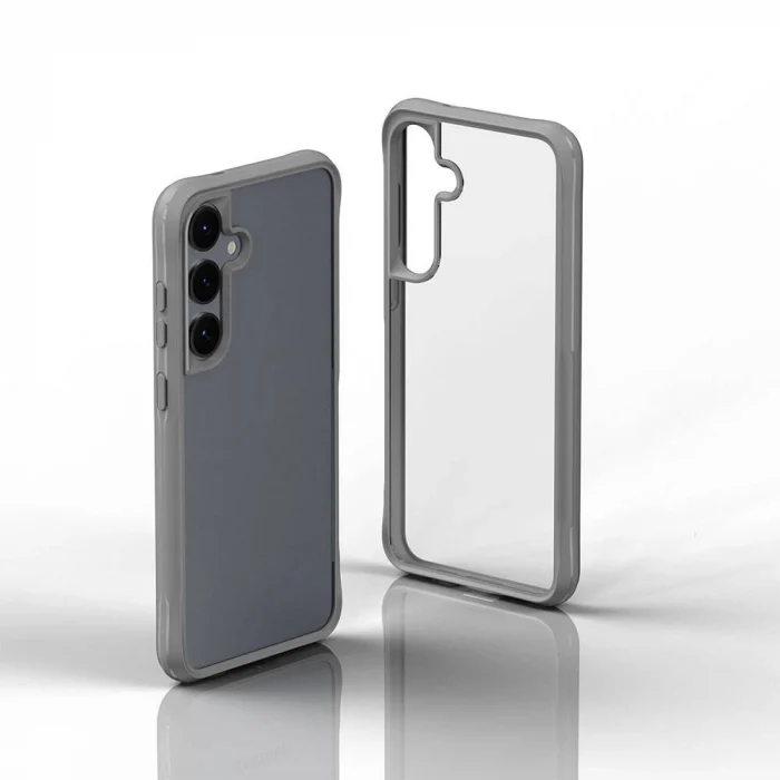 Samsung S24 Kılıf Şeffaf Sert PC Arka Yüzey Tasarımlı Edo Kapak