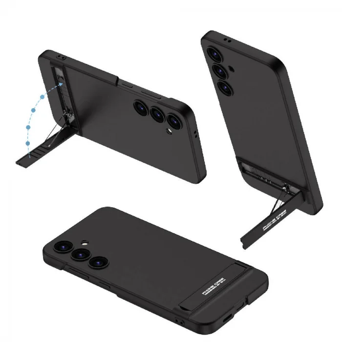 Samsung S24 Kılıf Kamera Korumalı Dikey Standlı Ays Kapak
