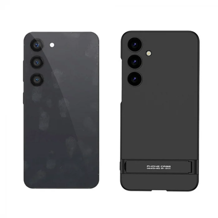Samsung S24 Kılıf Kamera Korumalı Dikey Standlı Ays Kapak