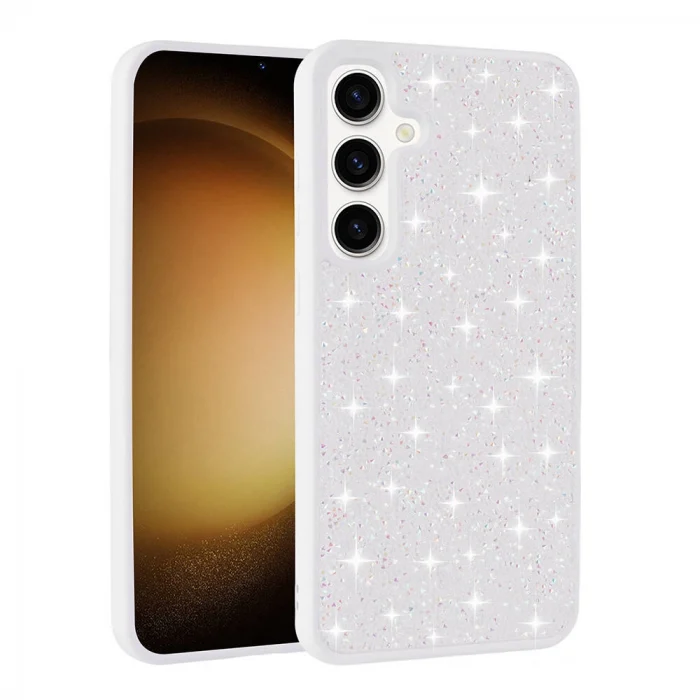 Samsung S24 Plus Kılıf Parlak Taşlı Tasarım Pırlanta Kapak
