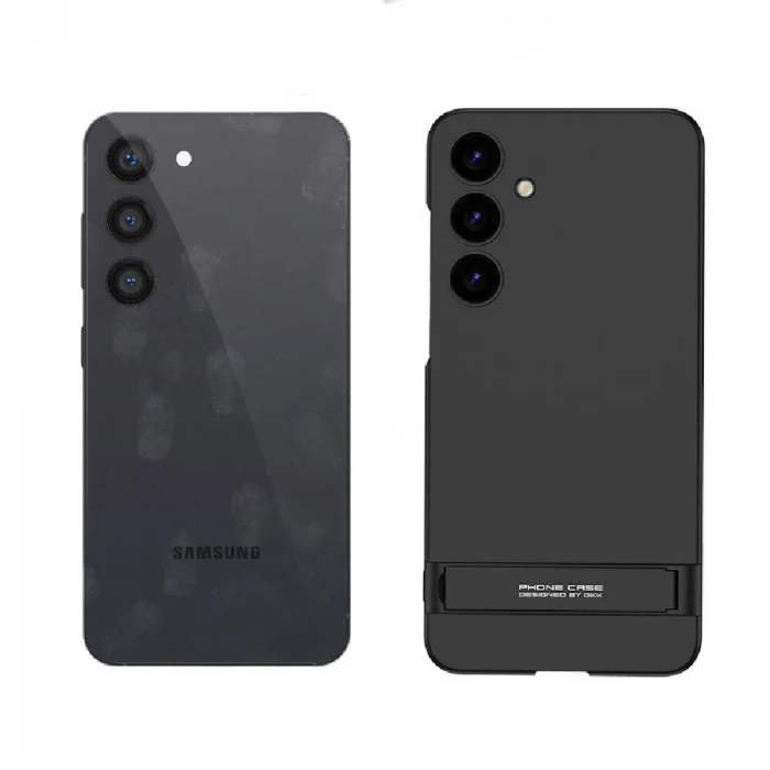 Samsung S24 Plus Kılıf Kamera Korumalı Dikey Standlı Ays Kapak