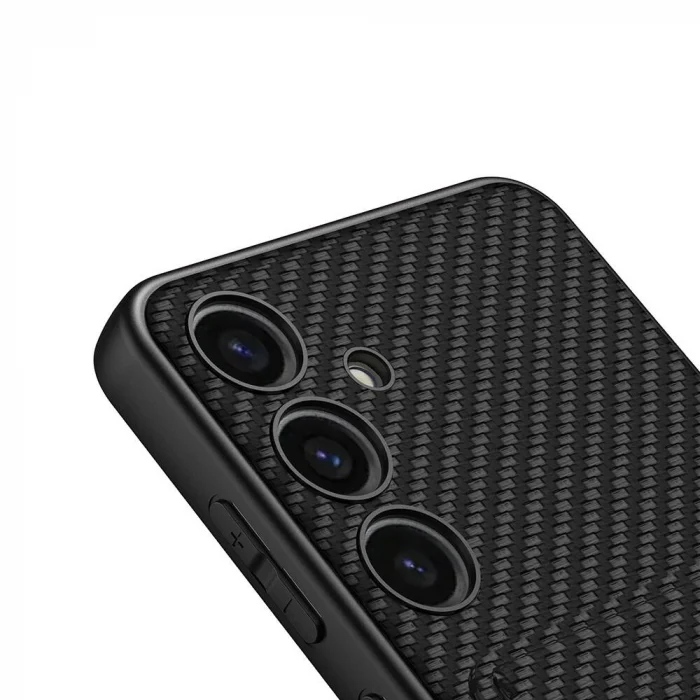 Samsung S24 Suni Deri Arka Yüzey Kartlıklı Kıpta Silikon Kapak