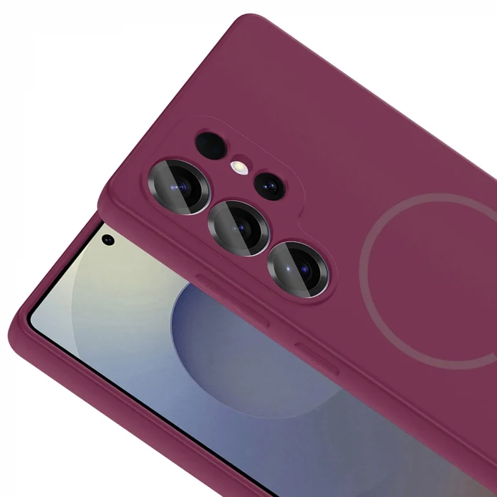 Galaxy S24 Ulta Kılıf M-safe Şarj Özellikli Zore Meta Kapak