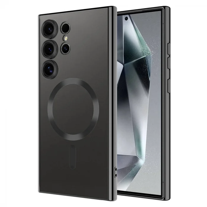 Samsung S24 Ultra Kılıf Kamera Korumalı M-safe Wireless Şarj Özellikli Demre Kapak