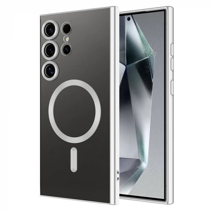 Samsung S24 Ultra Kılıf Kamera Korumalı M-safe Wireless Şarj Özellikli Demre Kapak