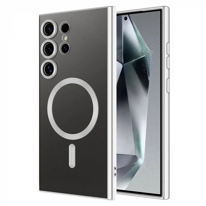 Samsung S24 Ultra Kılıf Kamera Korumalı M-safe Wireless Şarj Özellikli Demre Kapak