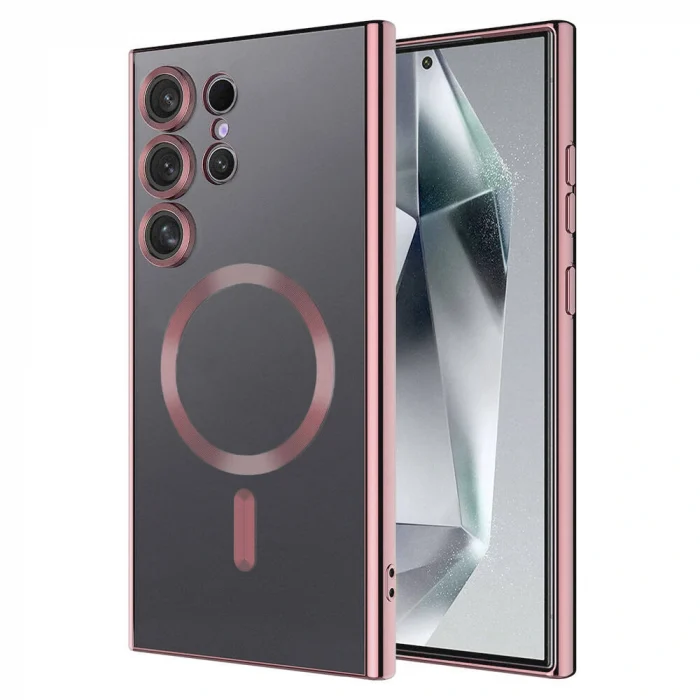 Samsung S24 Ultra Kılıf Kamera Korumalı M-safe Wireless Şarj Özellikli Demre Kapak