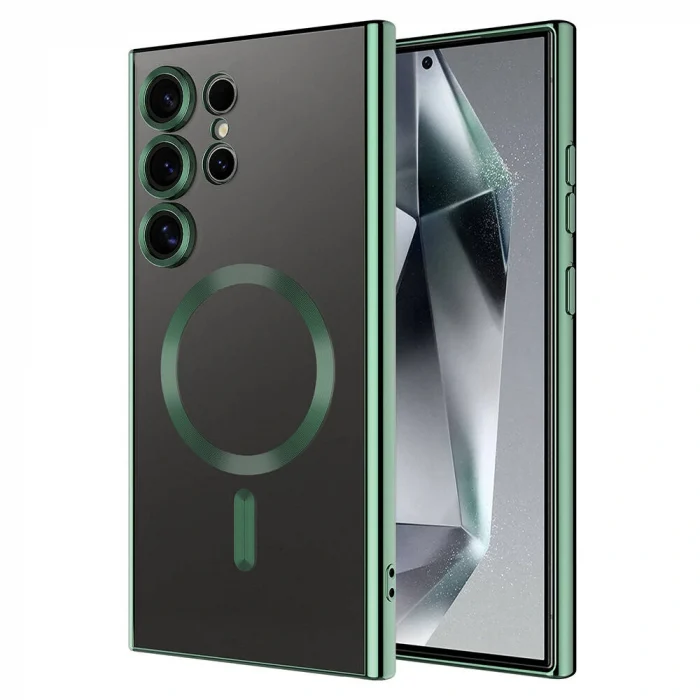 Samsung S24 Ultra Kılıf Kamera Korumalı M-safe Wireless Şarj Özellikli Demre Kapak