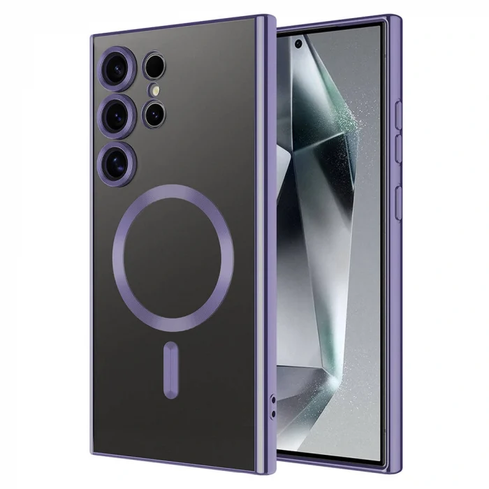 Samsung S24 Ultra Kılıf Kamera Korumalı M-safe Wireless Şarj Özellikli Demre Kapak