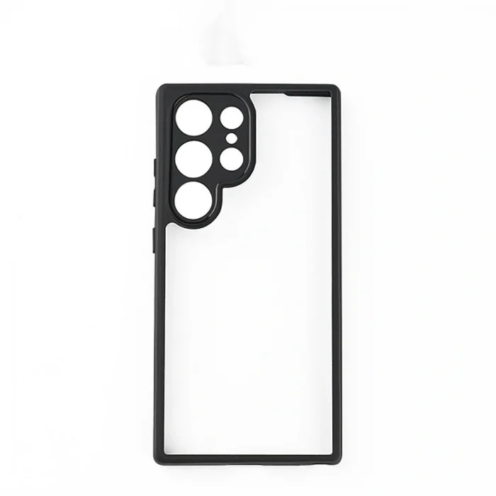 Samsung S24 Ultra Kılıf Kamera Korumalı Şeffaf Arka Yüzey New Roll Kapak