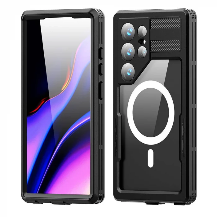 Samsung S24 Ultra Kılıf M-safe Şarj Özellikli 1-1 Su Geçirmez Kılıf