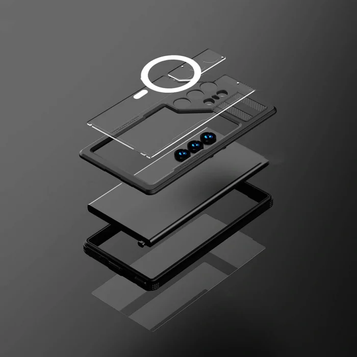 Samsung S24 Ultra Kılıf M-safe Şarj Özellikli 1-1 Su Geçirmez Kılıf