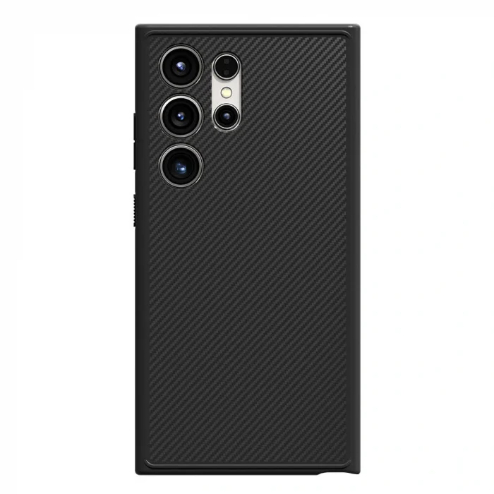 Samsung S24 Ultra Kılıf M-safe Şarj Özellikli Karbon Fiber Görünümlü T-Karbon Kapak