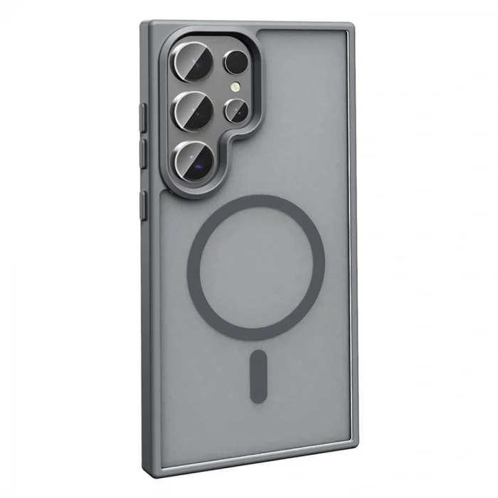 Samsung S24 Ultra Kılıf M-safe Şarj Özellikli Mat Arka Yüzey Sio Kapak