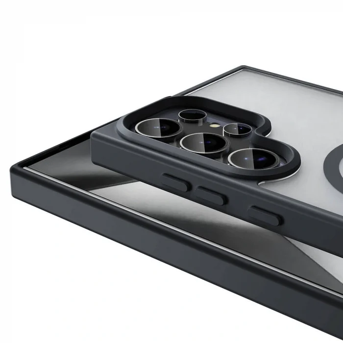 Samsung S24 Ultra Kılıf M-safe Şarj Özellikli Mat Arka Yüzey Sio Kapak