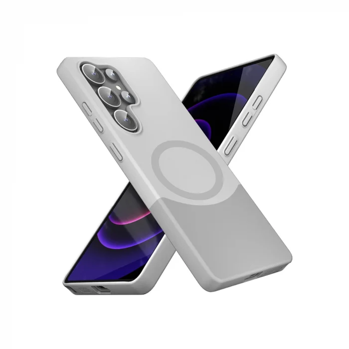 Samsung S24 Ultra Kılıf M-Safe Şarj Özellikli Mıknatıslı Duble Kapak