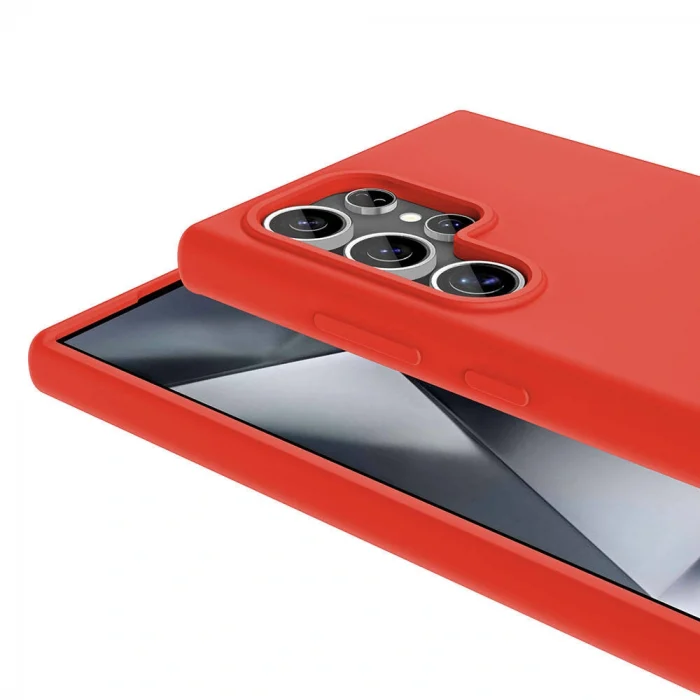 Samsung S24 Ultra Kılıf M-safe Şarj Özellikli Sıvı Teknolojili Silinebilir Sert Kivi Kapak