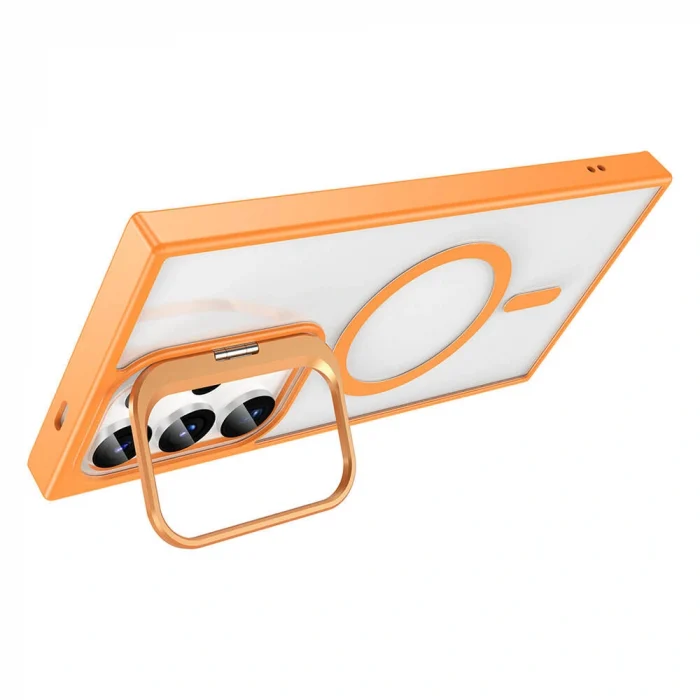 Samsung S24 Ultra Kılıf M-safe Şarj Özellikli Standlı M-safe Klon Kapak