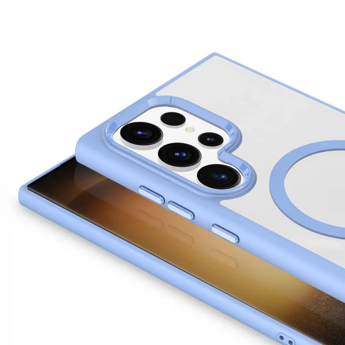 Samsung S24 Ultra Kılıf M-safe Şarj Özellikli Krom M-safe Silikon Kapak