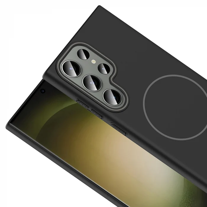 Samsung S24 Ultra Kılıf M-safe Şarj Özellikli Ruby Sert Kapak