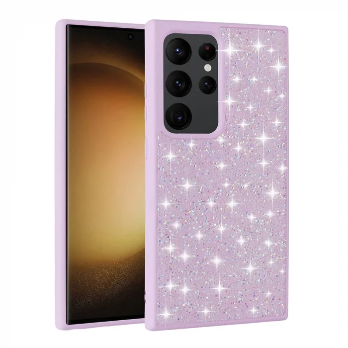 Samsung S24 Ultra Kılıf Parlak Taşlı Tasarım Pırlanta Kapak