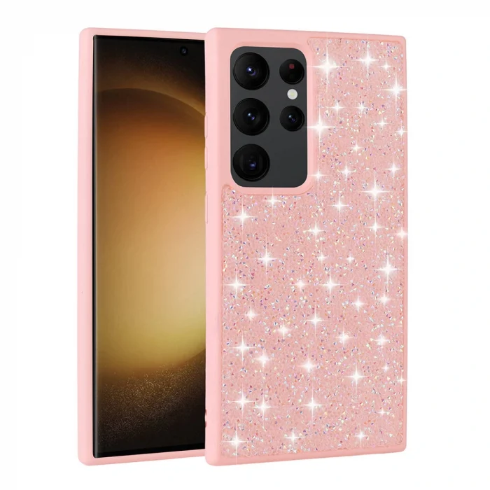 Samsung S24 Ultra Kılıf Parlak Taşlı Tasarım Pırlanta Kapak