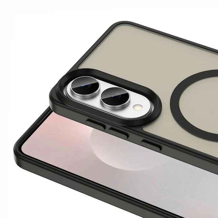 Samsung S25 Edge Kılıf M-safe Şarj Özellikli Mat Arka Yüzey Sio Kapak