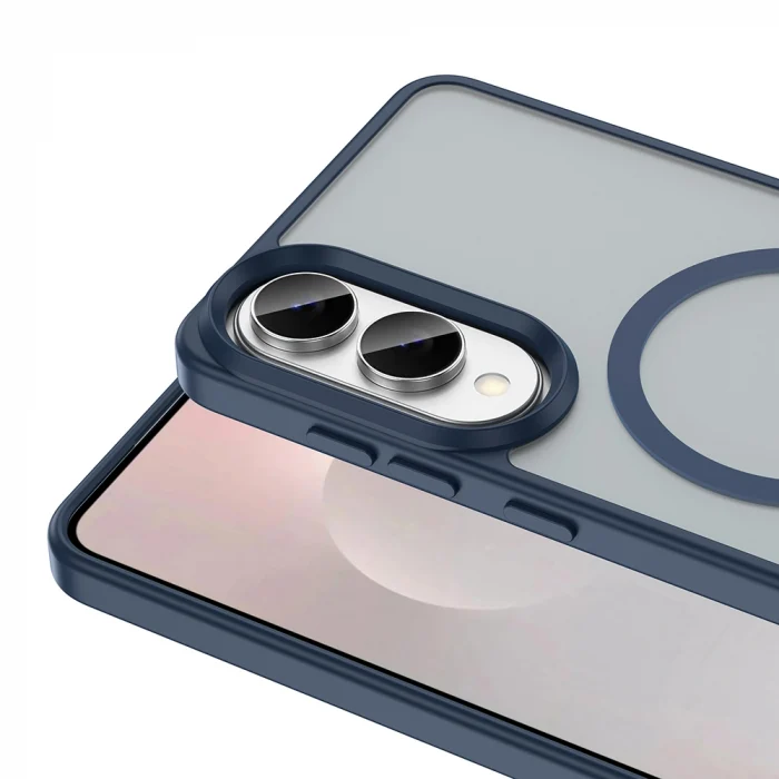 Samsung S25 Edge Kılıf M-safe Şarj Özellikli Mat Arka Yüzey Sio Kapak