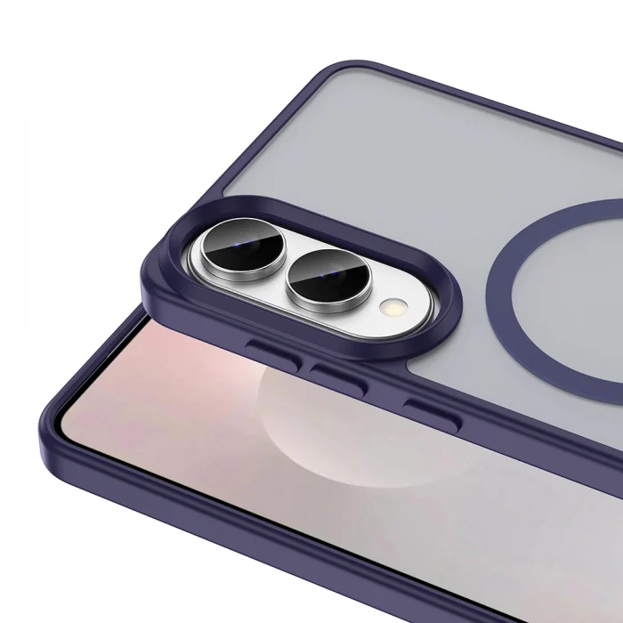 Samsung S25 Edge Kılıf M-safe Şarj Özellikli Mat Arka Yüzey Sio Kapak