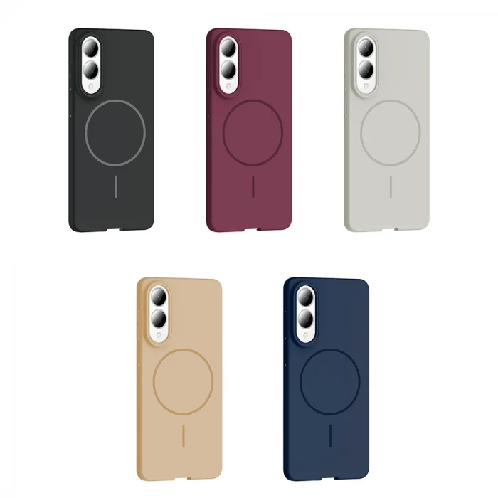 Samsung S25 Edge Kılıf M-safe Şarj Özellikli Ruby Sert Kapak