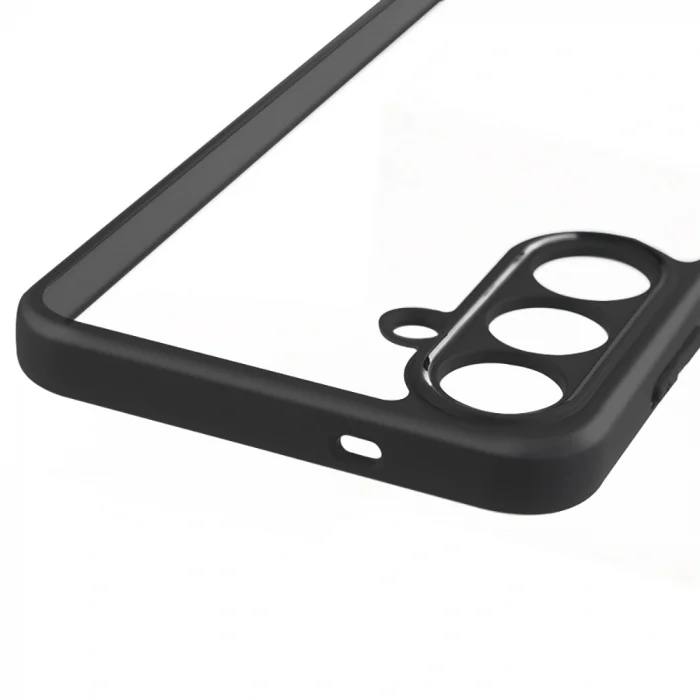 Samsung S25 FE Kılıf Kamera Korumalı Şeffaf Arka Yüzey New Roll Kapak