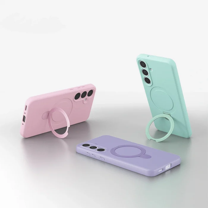 Galaxy S25 FE Kılıf M-safe Şarj Özellikli Standlı Zore Samara Kapak