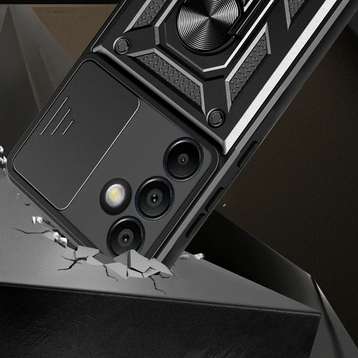 Samsung S25 FE Kılıf Magnetik Standlı Kamera Korumalı Sürgülü Vega Kapak