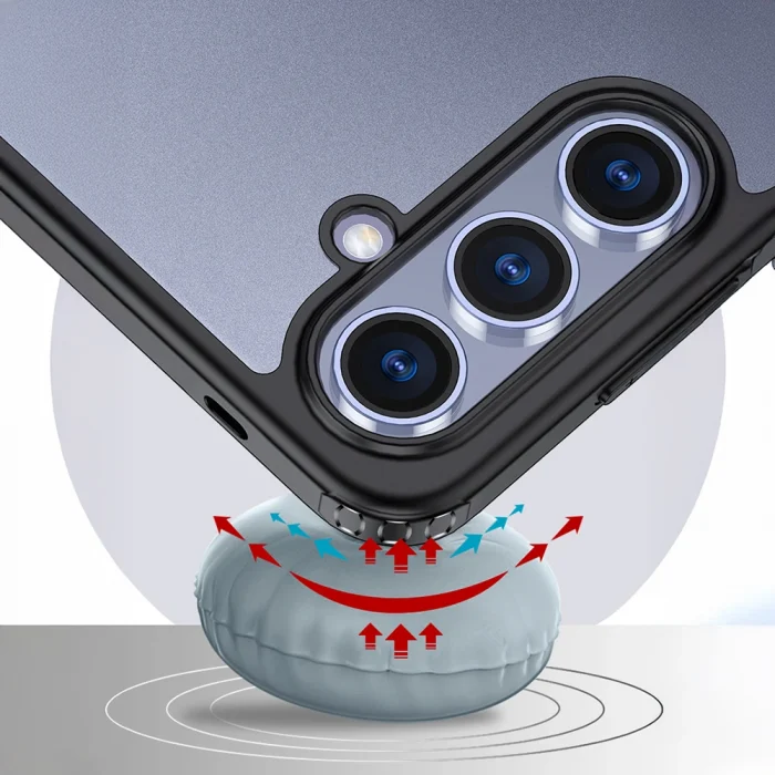 Samsung S25 Kılıf Kamera Korumalı Şeffaf Arka Yüzey New Roll Kapak