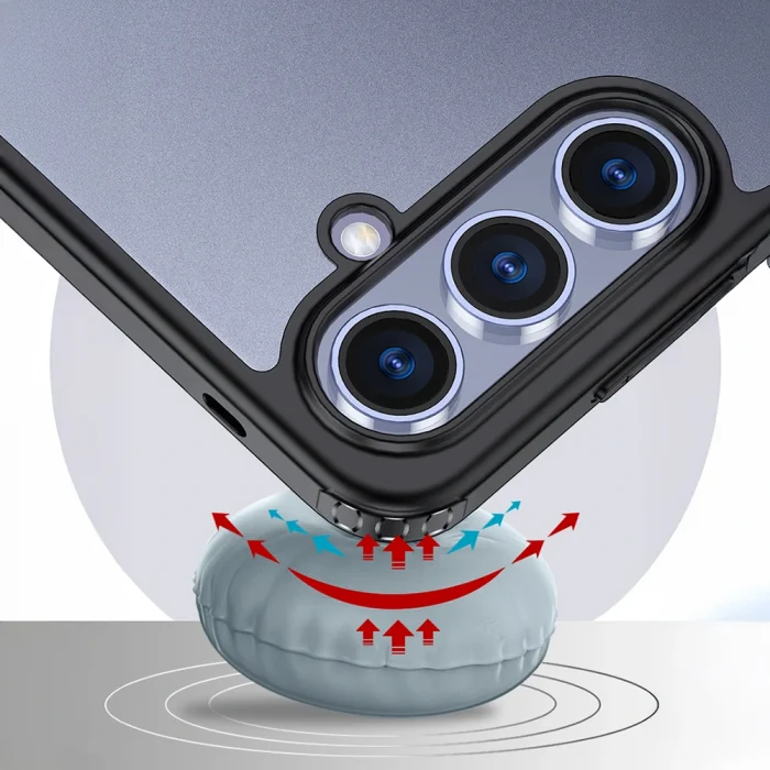 Samsung S25 Kılıf Kamera Korumalı Şeffaf Arka Yüzey New Roll Kapak