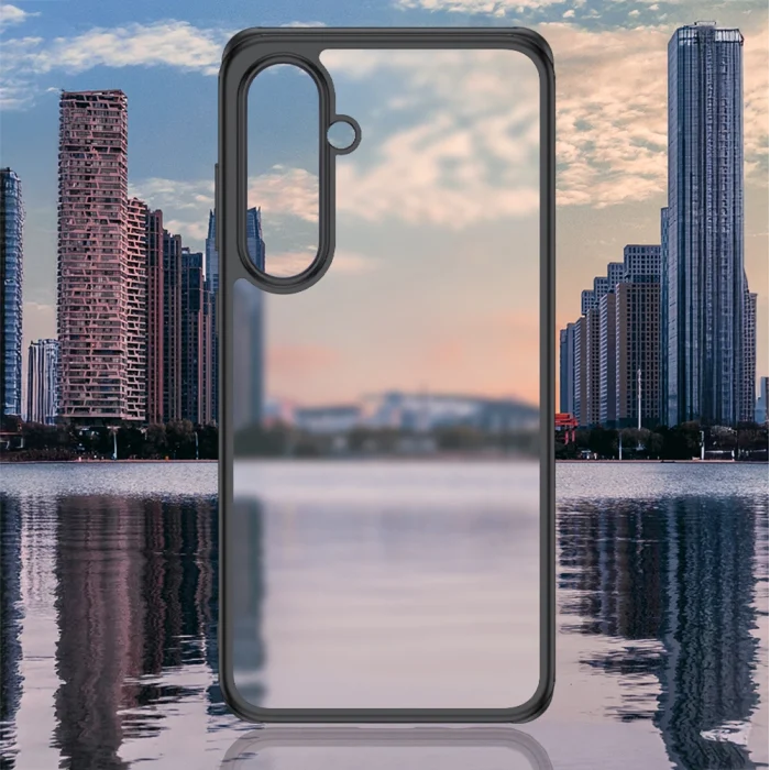 Samsung S25 Kılıf Kamera Korumalı Şeffaf Arka Yüzey New Roll Kapak