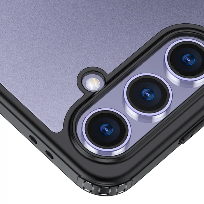 Samsung S25 Kılıf Kamera Korumalı Şeffaf Arka Yüzey New Roll Kapak