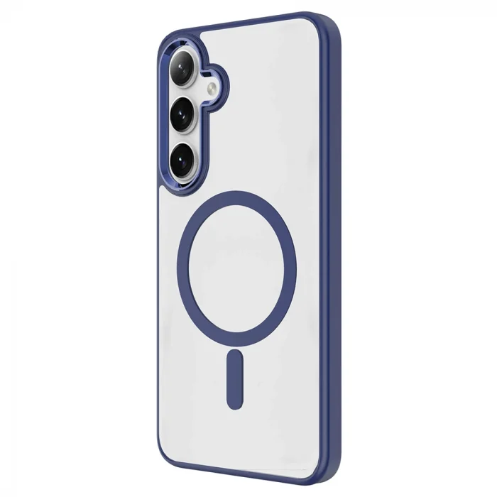 Samsung S25 Kılıf M-safe Şarj Özellikli Krom M-safe Silikon Kapak